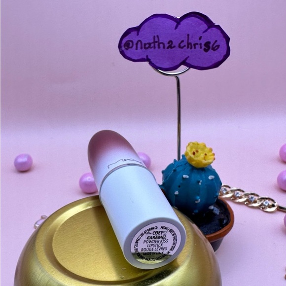 MAC Cosmetics Powder Kiss Lipstick in Cozy Caramel New 1.5g no box - Picture 2 of 9